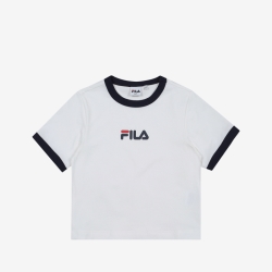 Fila Slim Crop - Naisten Poolopaita - Valkoinen | FI-83793